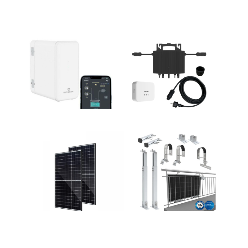 Kit solare con sistema di accumulo da 800w